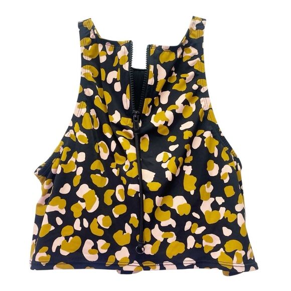 Beach Betty 3 Pc Bikini Set Black Swim Top & Bottom & Leopard Crop Top Size M/L - Picture 4 of 16